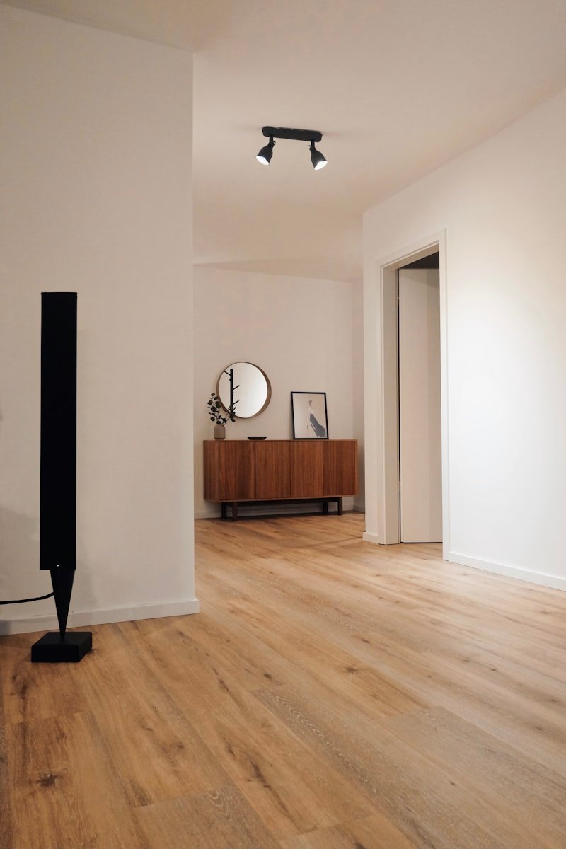 Clean hardwood flooring installation