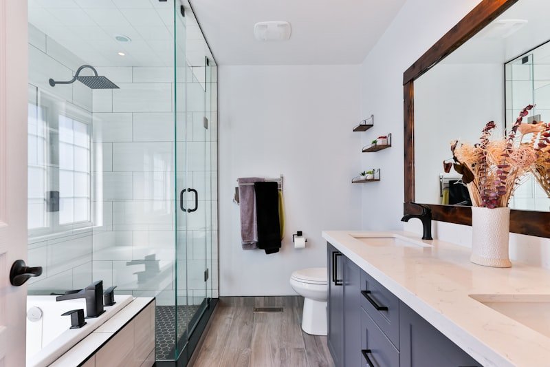Bright remodeled bathroom with modern fixtures